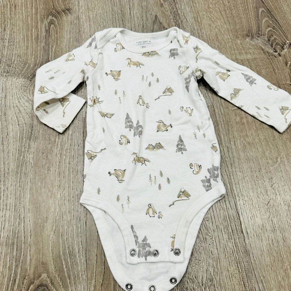 Baby Boy Clothes Lot 9-12 Months Carters‎ Hop Baby Bodysuits Romper Tops 6pc